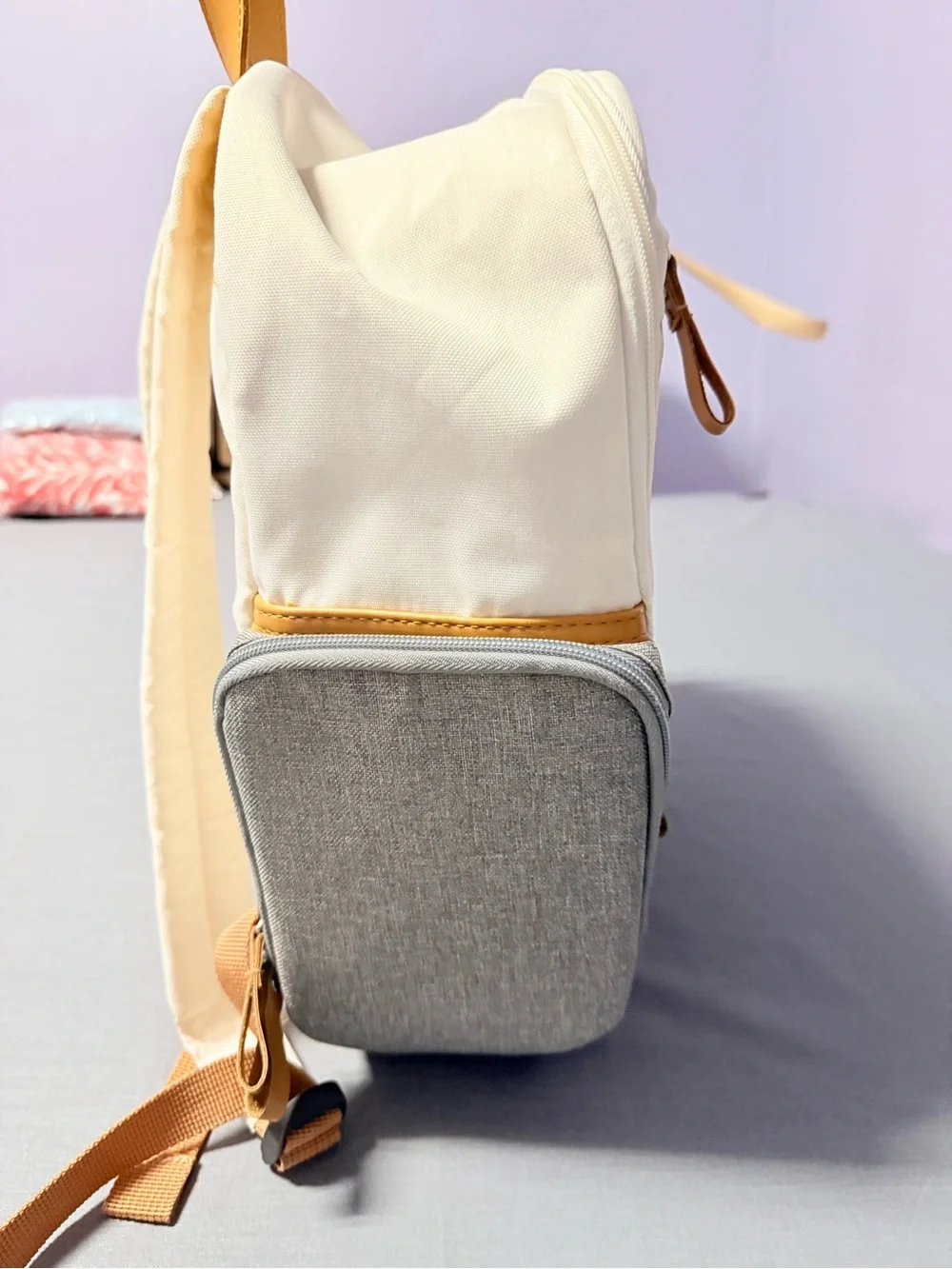 Parker Baby Co. Bag Diaper Backpack – Cream / Gray